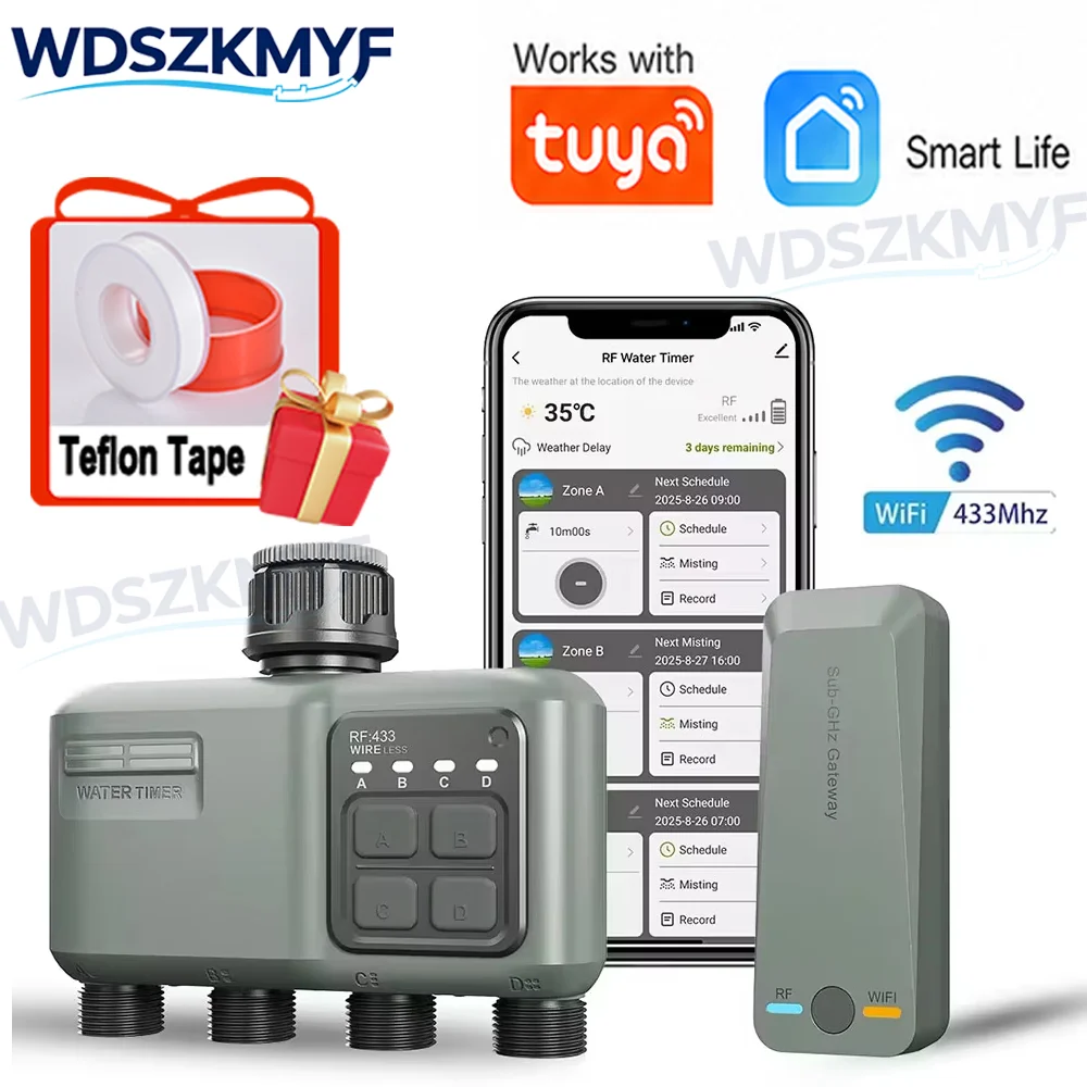 Smart Garden Tools - WiFi RF433 Akıllı Bahçe Sulama Zamanlayıcısı