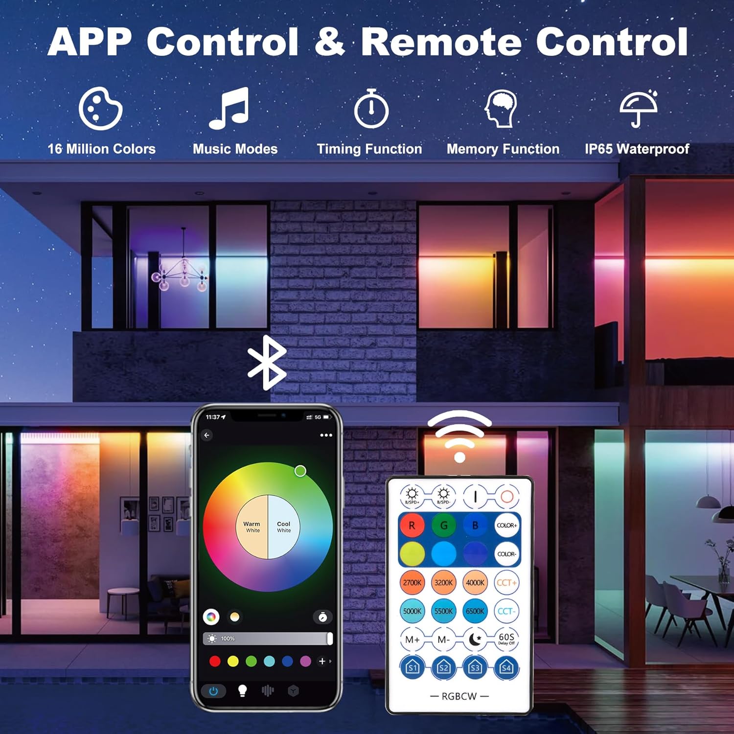 50W RGB LED Projektör Çubuğu U - Smart Garden Uk incelemesi ve fiyatı
