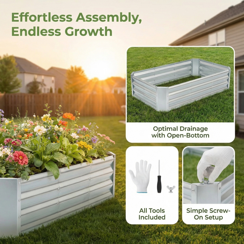 Büyük Tabansız Galvanizli Bahç - Smart Garden Storage incelemesi ve fiyatı