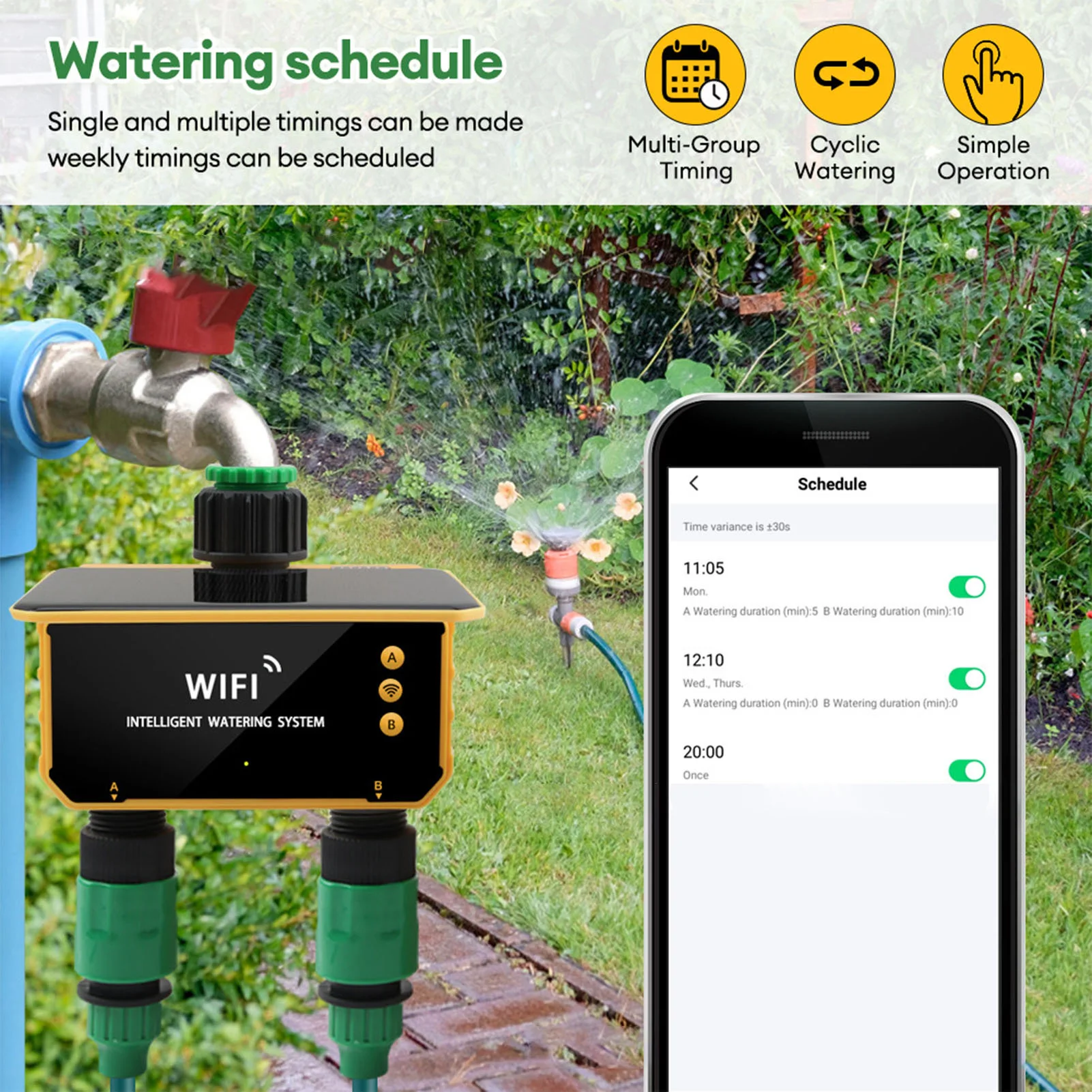 Güneş enerjili WiFi akıllı sul - Smart Garden Timer incelemesi ve fiyatı