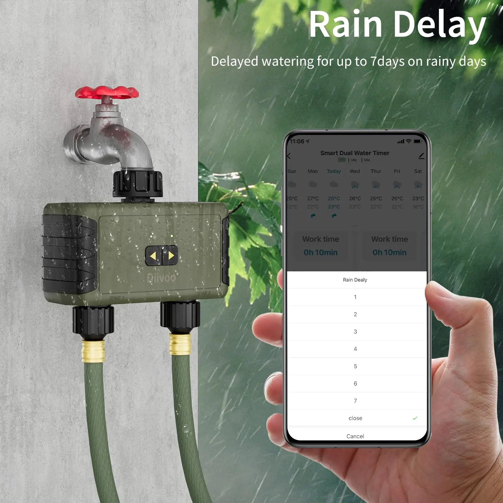 Diivoo Bluetooth Akıllı Su Zam - Smart Garden Tools incelemesi ve fiyatı
