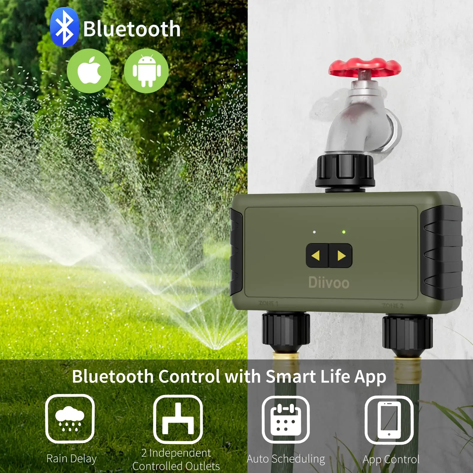 Diivoo Bluetooth Akıllı Su Zam - Smart Garden Tools incelemesi ve fiyatı